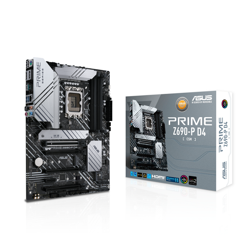 Mainboard ASUS PRIME Z690-P D4 CSM (Intel Z690, Socket 1700, ATX, 4 khe Ram DDR4)