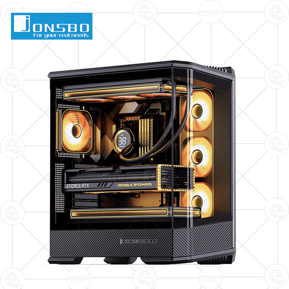 Vỏ Case Jonsbo D400 Black - ATX (No Fan)
