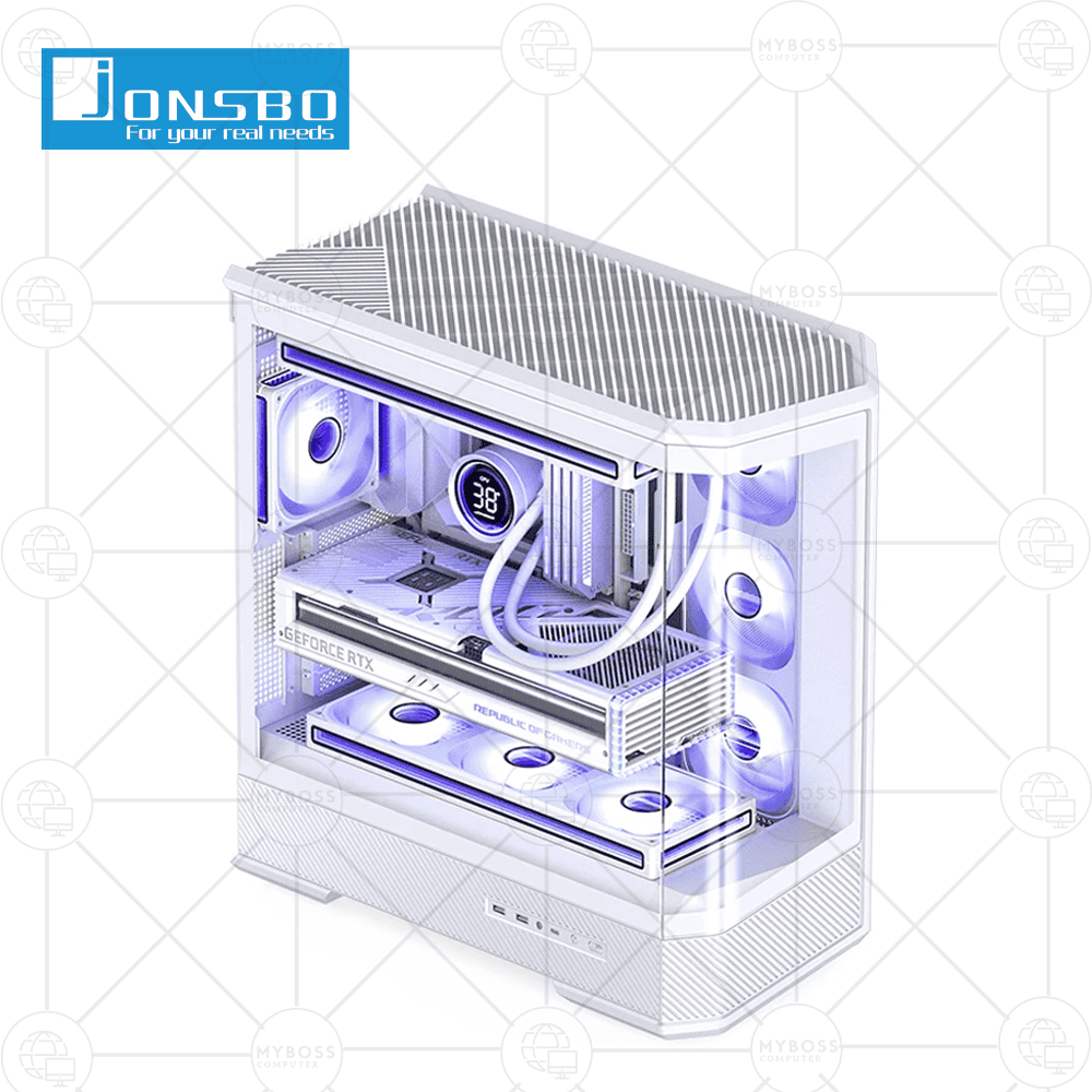 Vỏ Case Jonsbo D400 White - ATX (No Fan)