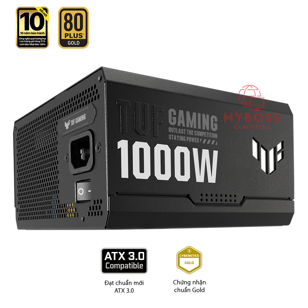 Nguồn ASUS TUF GAMING 1000W - 80 Plus Gold (PCI Gen 5.0 - Full Modular)