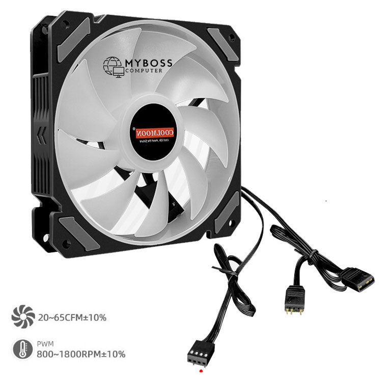 Fan Coolmoon MB1/ Ko Led/ Cắm trực tiếp chân Main