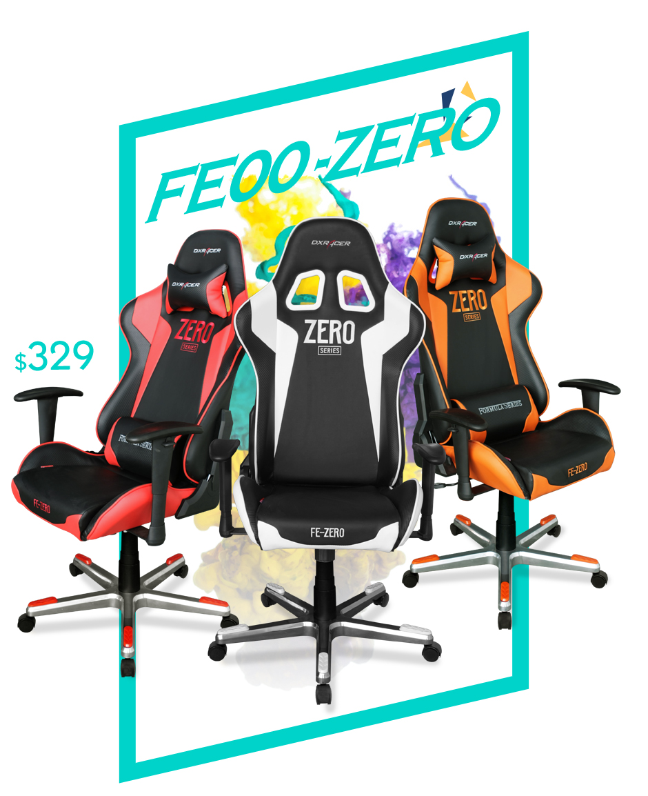 DXRACER FE00 ZERO RED/ORANGE/WHITE