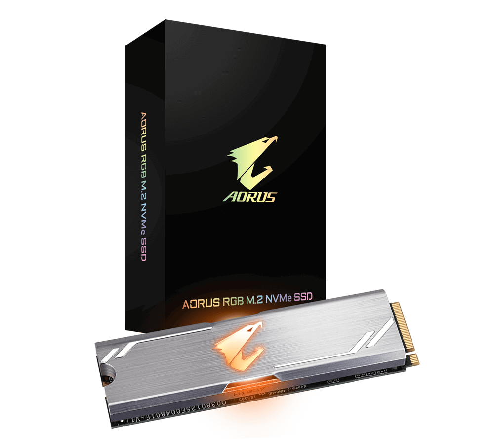 Ổ cứng m2 PCIe Gigabyte AORUS RGB 256GB PCIe Gen 3x4  (Đọc 3480MB/s, Ghi 2000MB/s - GP-ASM2NE2512GTTDR