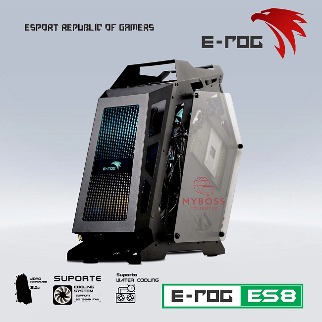 Vỏ Case VSP Esport ROG ES8 - Black (Tặng 3 Fan Led RGB)