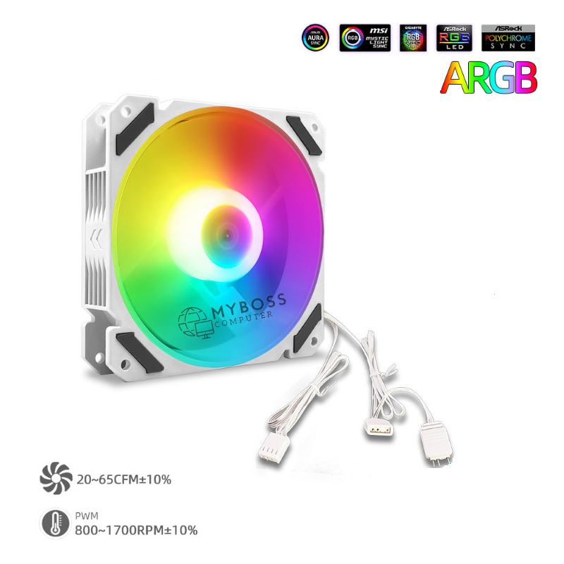 Fan Coolmoon MB1 Led ARGB Sync Main - White