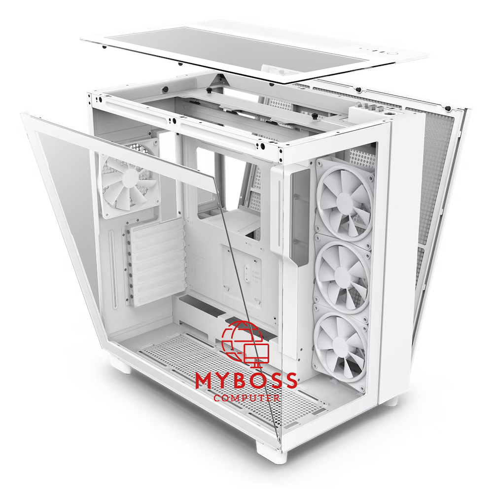 Vỏ Case NZXT H9 Elite - White (3 Fan RGB)