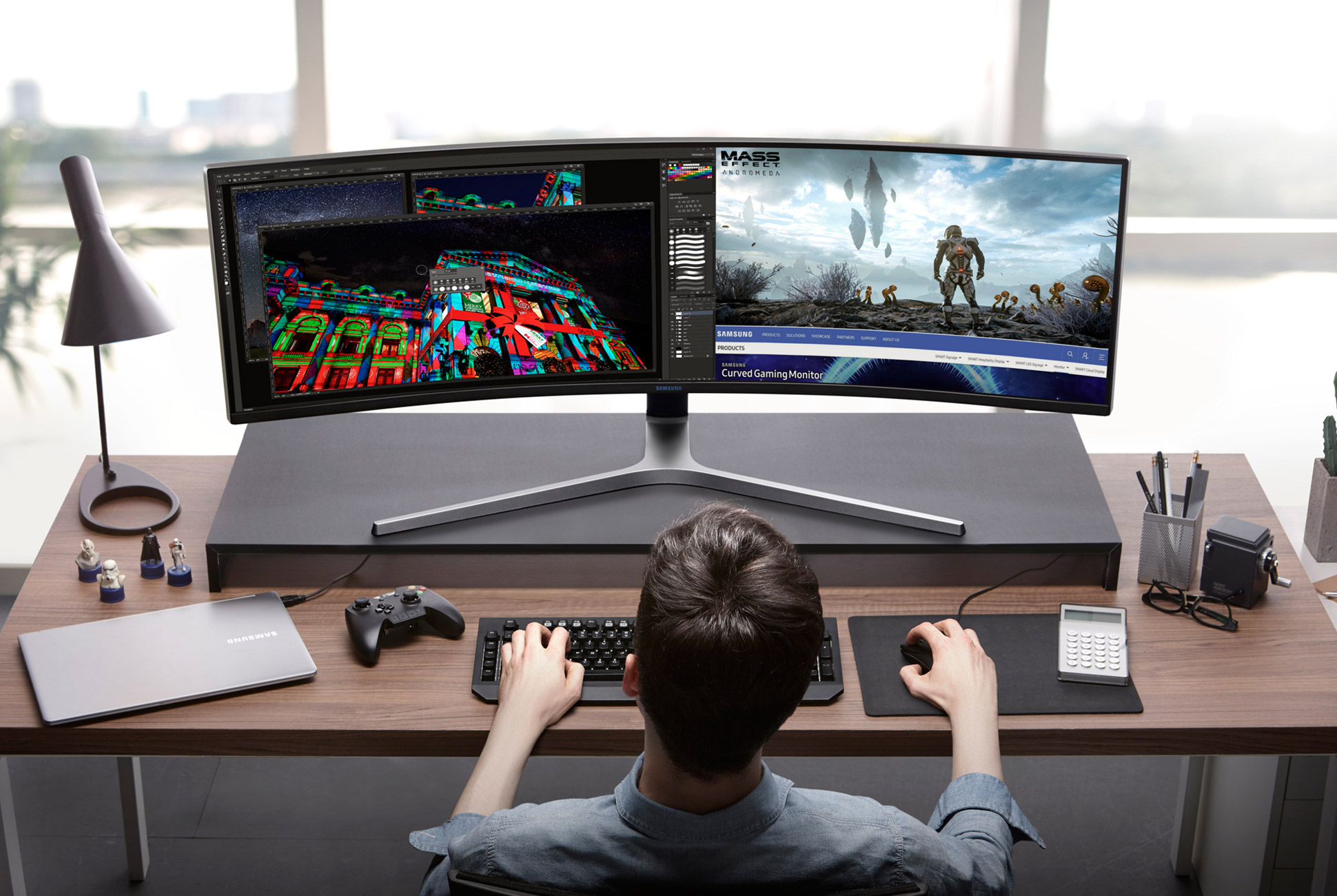 Màn hình máy tính Samsung LC49HG90 QLED Gaming 49 inch cong (LC49HG90DMEXXV)