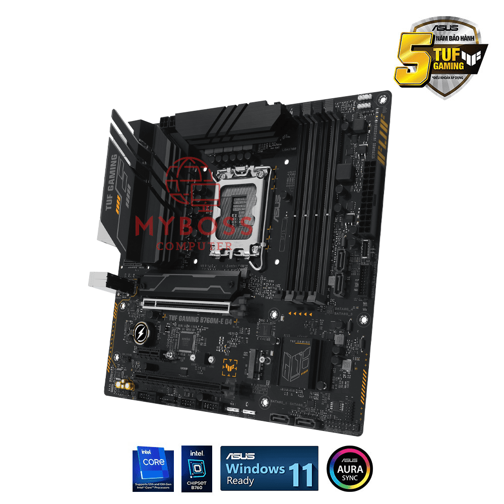 Mainboard ASUS TUF GAMING B760M-E D4 (Intel B760, Socket 1700, m-ATX, 4 khe RAM DDR4)