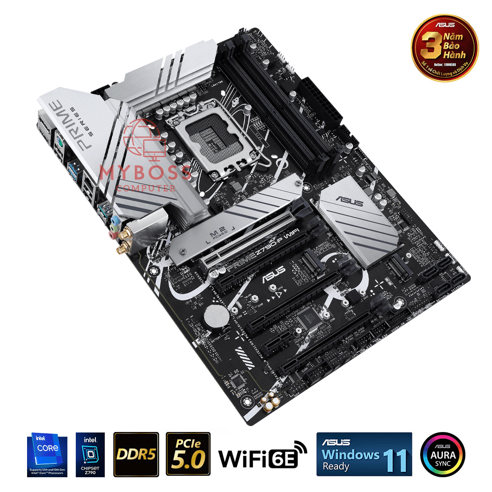 Mainboard ASUS PRIME Z790-P WIFI CSM DDR5 (Intel Z790, Socket 1700, ATX, 4 khe RAM DDR5)