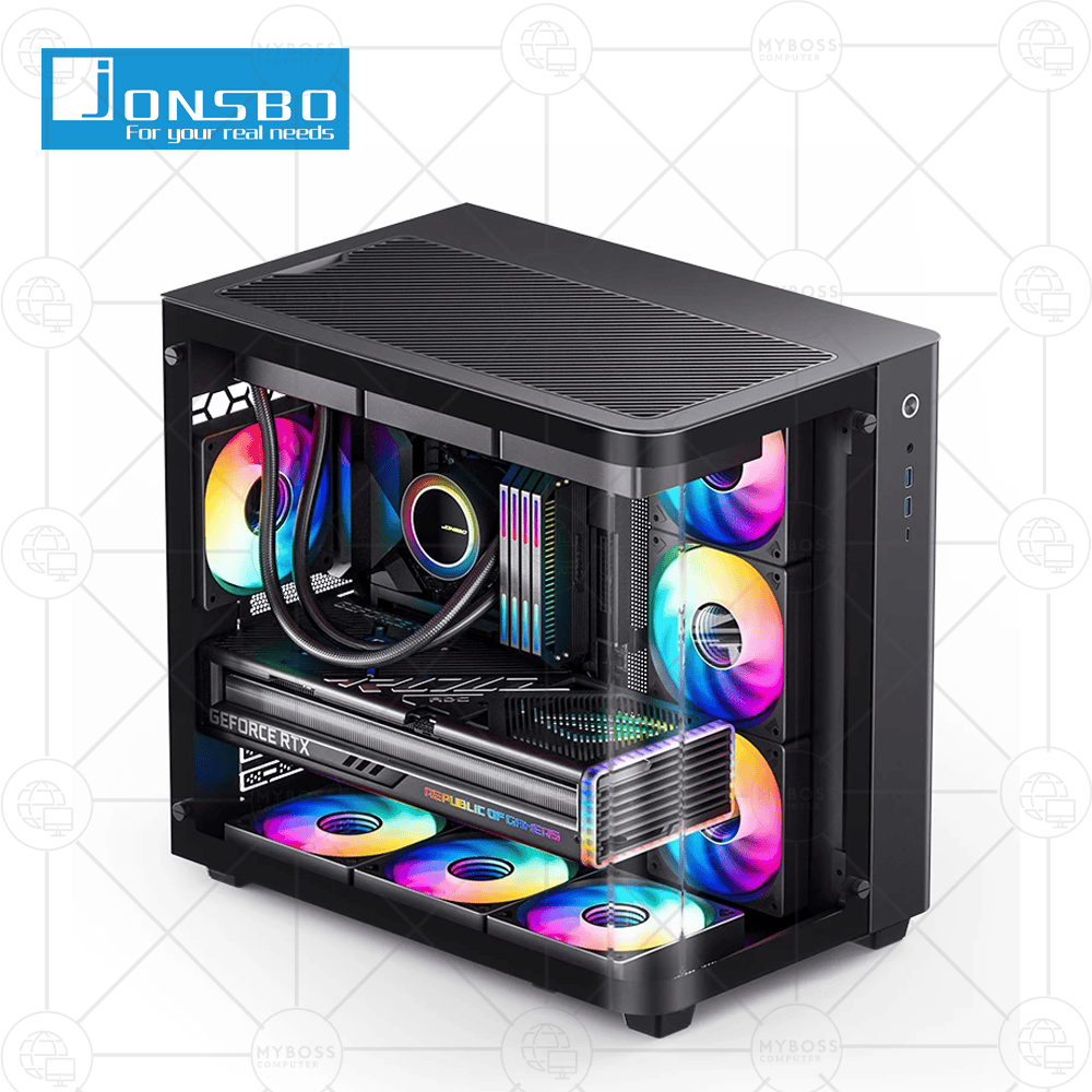 Vỏ Case Jonsbo TK-3 Black - ATX (No Fan)