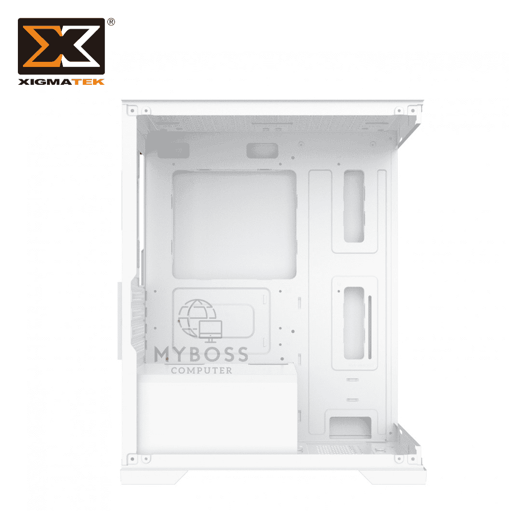 Vỏ Case XIGMATEK ENDORPHIN M ARTIC - White (Tặng 3 Fan ARGB/ Chỉnh Led Qua Phần Mềm)