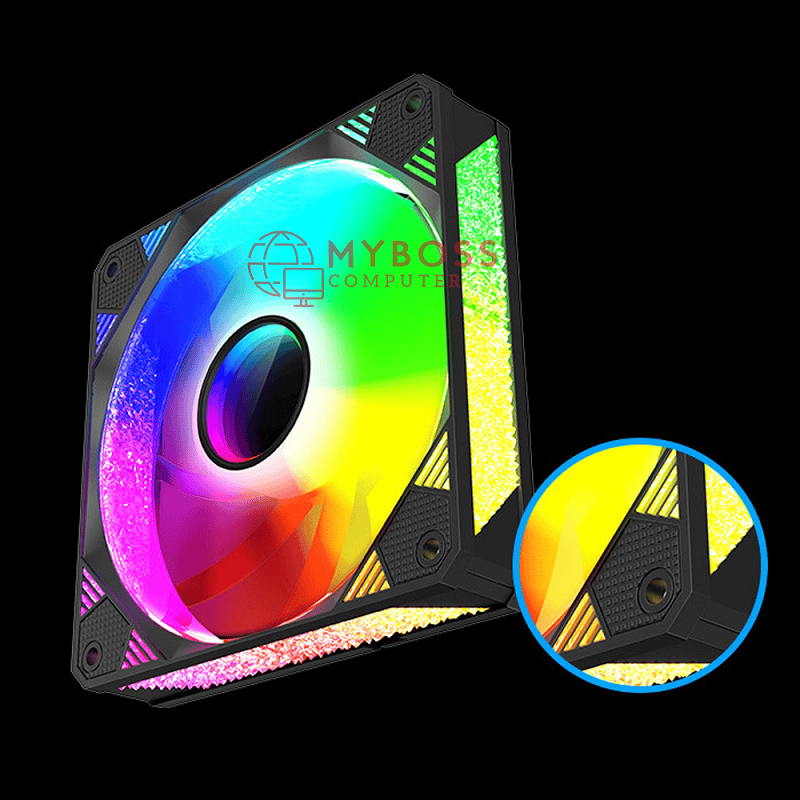 Fan YICOBEILA Led ARGB Sync Main - Black/ F-B12