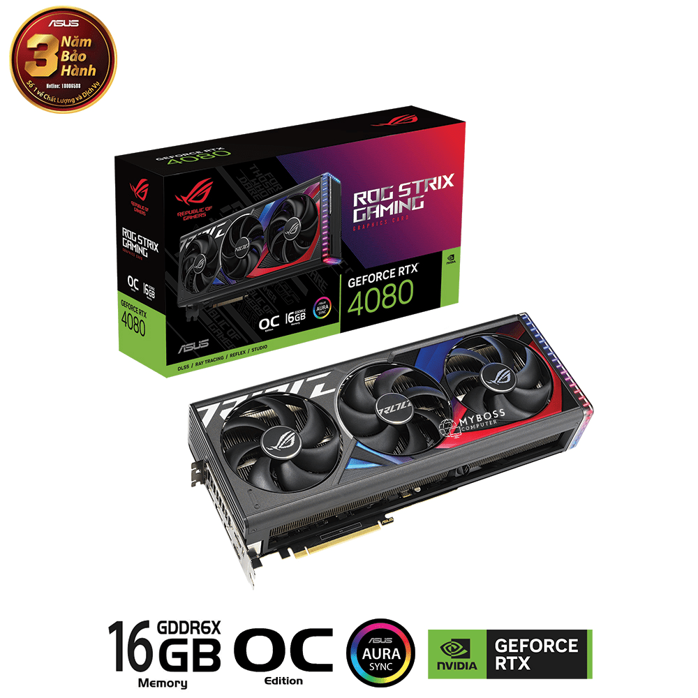 VGA ASUS ROG Strix RTX 4080 16GB GDDR6X OC Edition