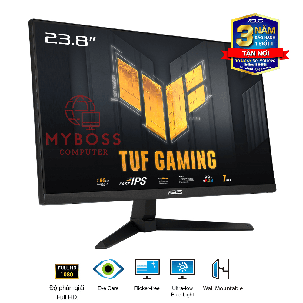 Màn Hình ASUS TUF Gaming VG249Q3A 23.8in/ FHD/ Fast IPS/ 180Hz/ 1ms GTG/ FreeSync/ ELMBSync