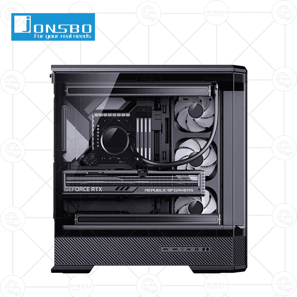 Vỏ Case Jonsbo D400 Black - ATX (No Fan)