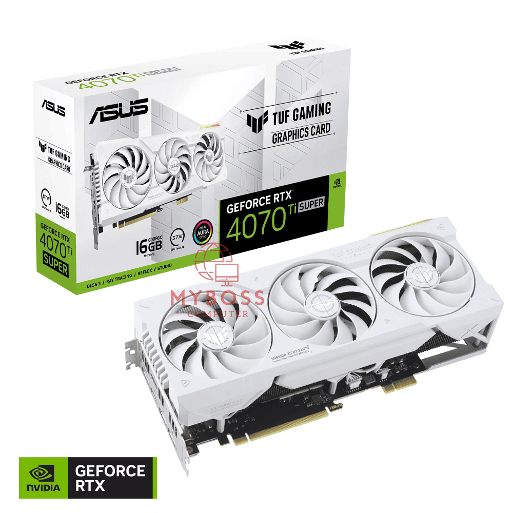 VGA ASUS TUF Gaming RTX 4070 Ti SUPER BTF White Edition 16GB GDDR6X