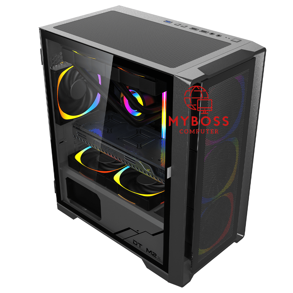 Vỏ Case KENOO ESPORT M500 3F - Black (3 Fan RGB)