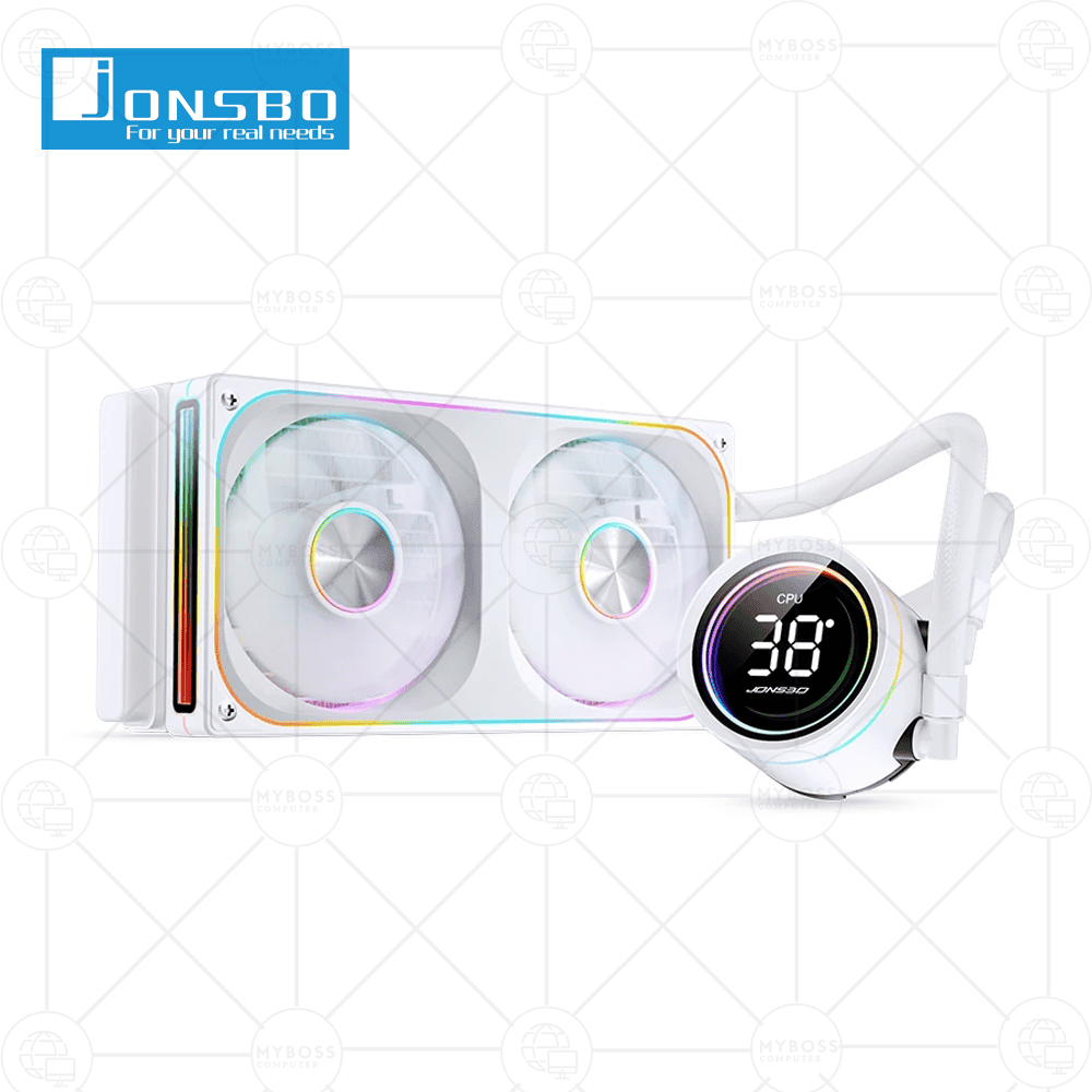 Tản Nhiệt Nước AIO Jonsbo TH-240 - White (ARGB, Hiển Thị Nhiệt Độ)