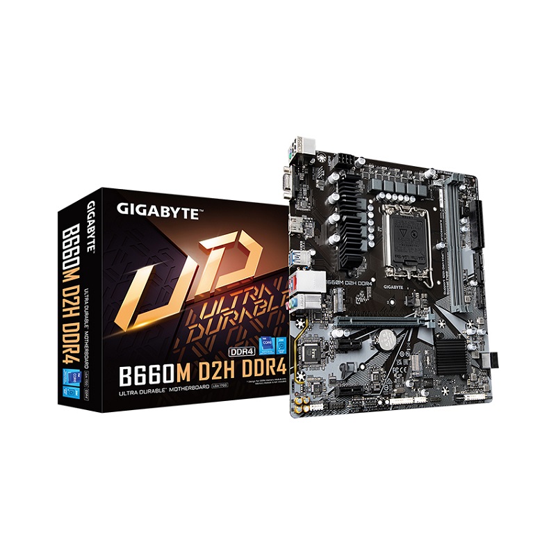 Mainboard Gigabyte B660M D2H DDR4 (Intel B660, Socket 1700, m-ATX, 2 khe RAM DDR4)