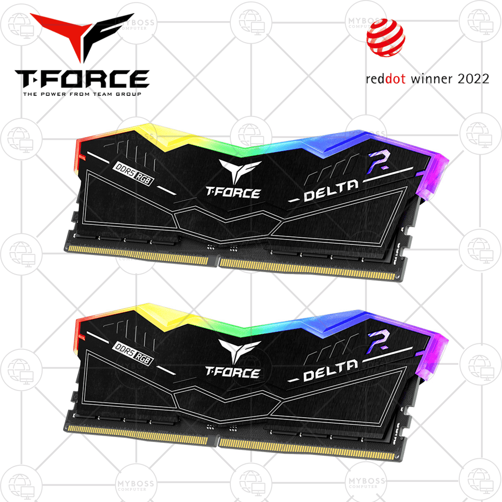 RAM TeamGroup T-FORCE Delta RGB 32GB (16GB*2) DDR5 6000MHz - Black