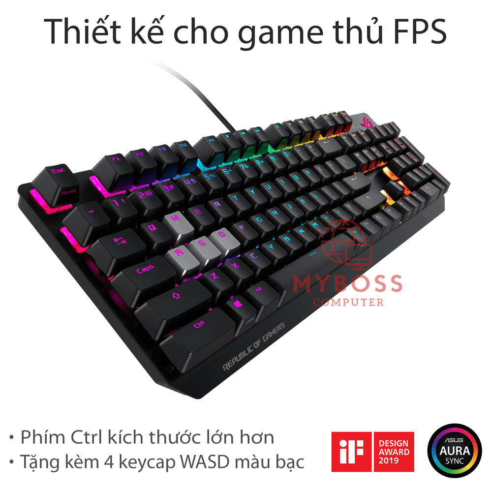Bàn Phím Cơ ASUS ROG Strix Scope - RGB/ Red Switch