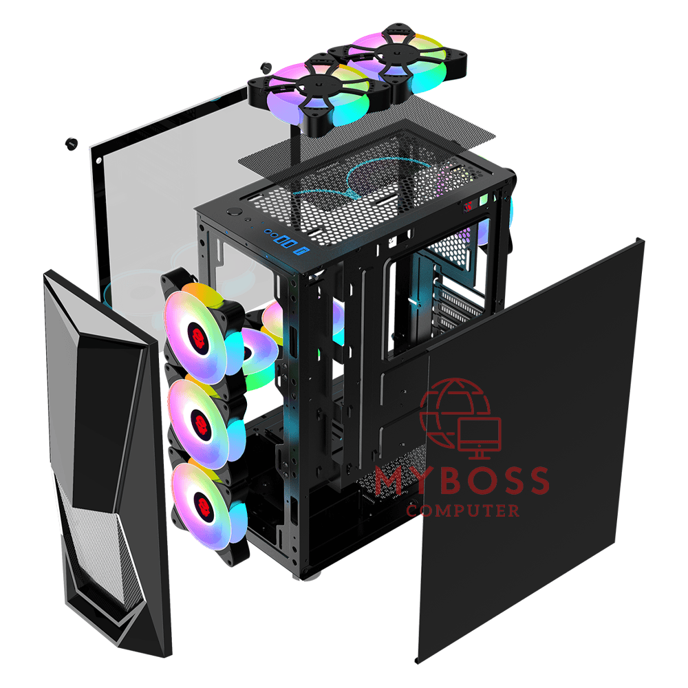 Vỏ Case KENOO ESPORT E400 - 4F ( Tặng 4 Fan LED RGB)