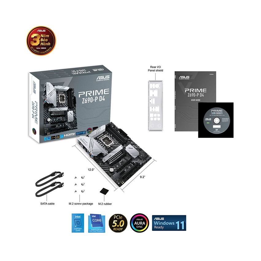 Mainboard ASUS PRIME Z690-P D4 (Intel Z690, Socket 1700, ATX, 4 khe Ram DDR4)