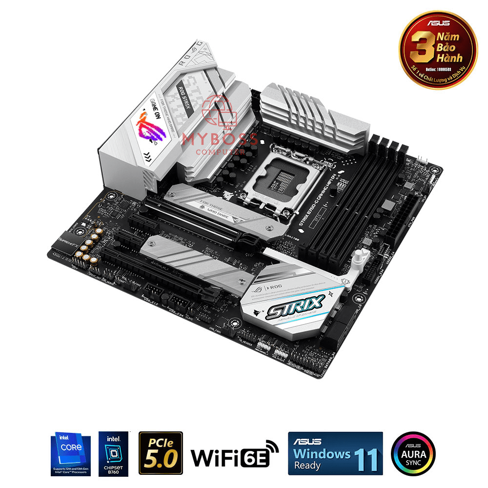 Mainboard ASUS ROG STRIX B760-G GAMING WIFI D4 (Intel B760, Socket 1700, m-ATX, 4 khe RAM DDR4)