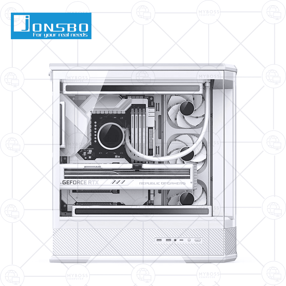 Vỏ Case Jonsbo D400 White - ATX (No Fan)