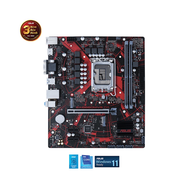 Mainboard Asus EX-B660M-V5 D4 (Intel B660, Socket 1700, m-ATX, 2 khe RAM DDR4)