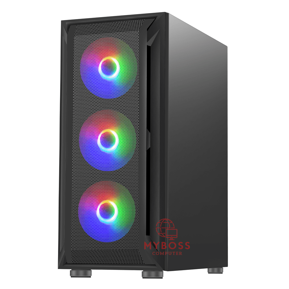 Vỏ Case KENOO ESPORT AF302-3F - Black (3 Fan RGB)