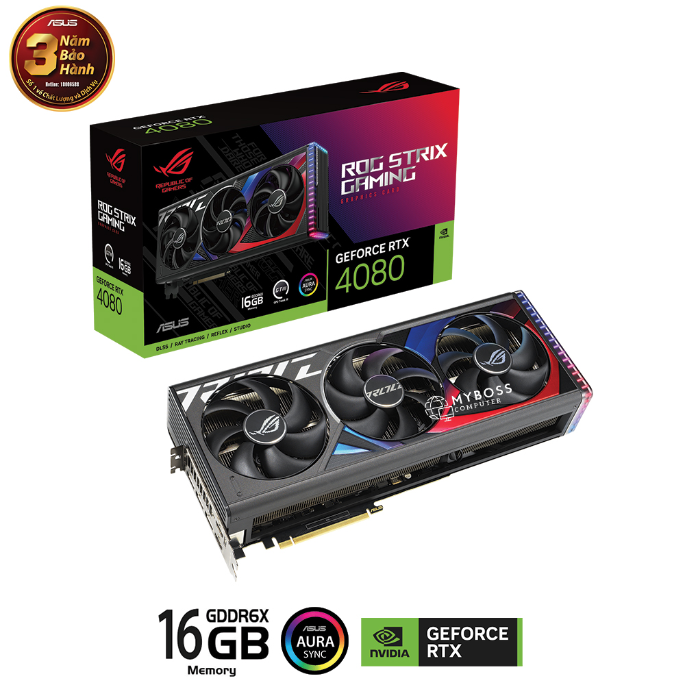 VGA ASUS ROG Strix RTX 4080 16GB GDDR6X
