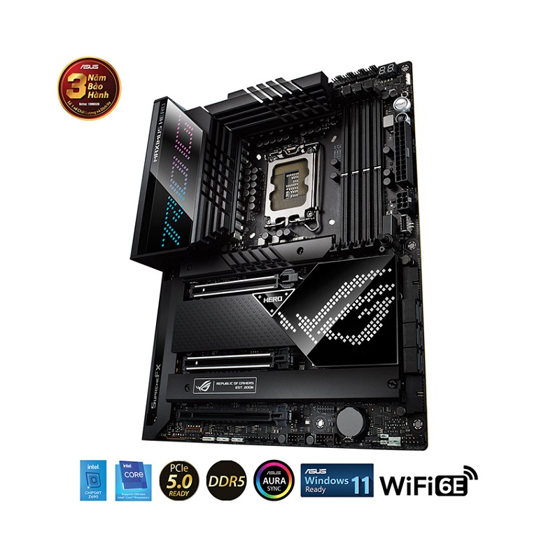 Mainboard ASUS ROG MAXIMUS Z690 HERO WIFI (Intel Z690, Socket 1700, ATX, 4 khe Ram DDR5)