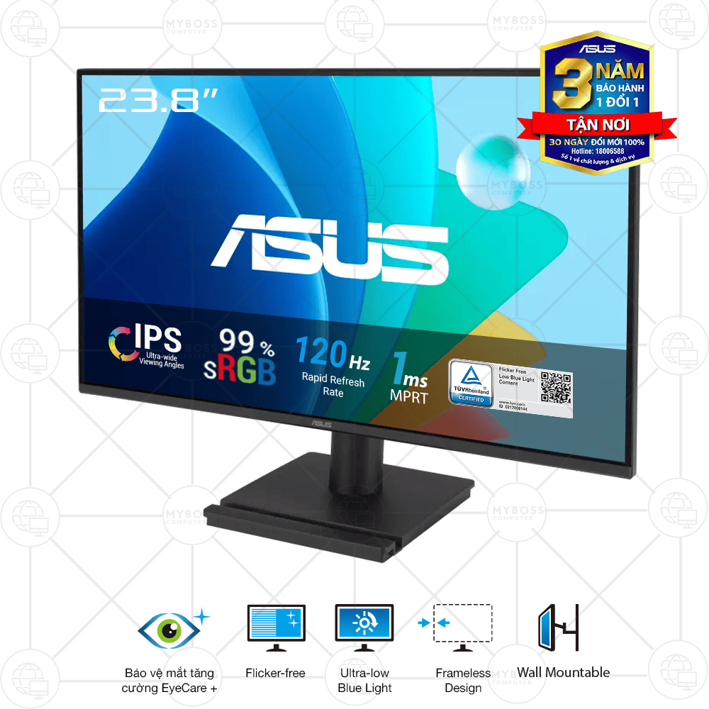 Màn Hình ASUS VA249HG 23.8in/ Full HD/ IPS/ 120hz/ 1ms MPRT/ Eye Care/ Adaptive Sync