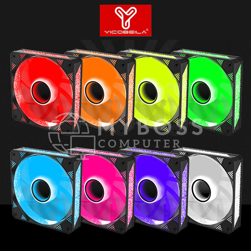 Fan YICOBEILA Led ARGB Sync Main - Black/ F-B12