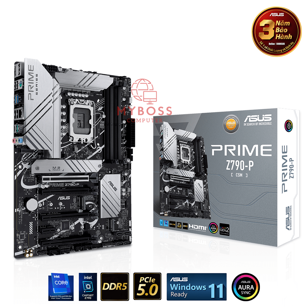 Mainboard ASUS PRIME Z790-P CSM (Intel Z790, Socket 1700, ATX, 4 khe RAM DDR5)