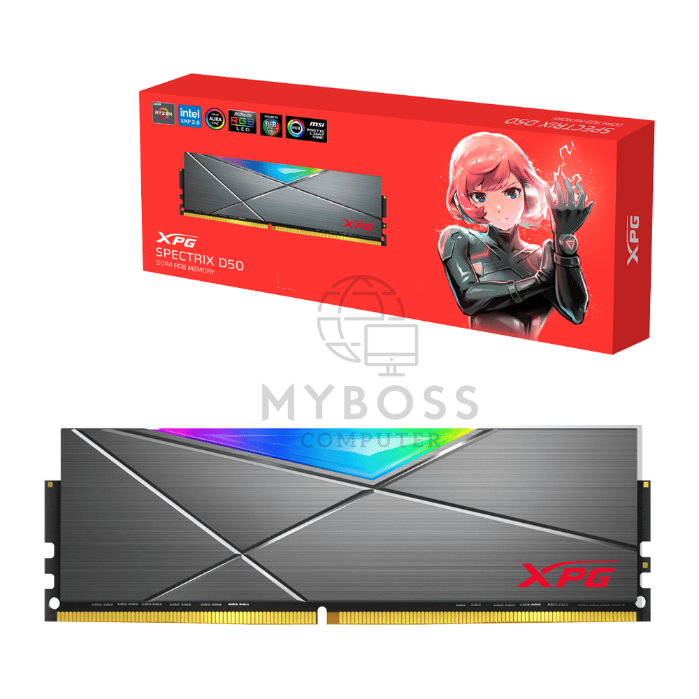 RAM Adata XPG Spectrix D50 16GB (8GB*2) DDR4 3200Mhz RGB - Grey