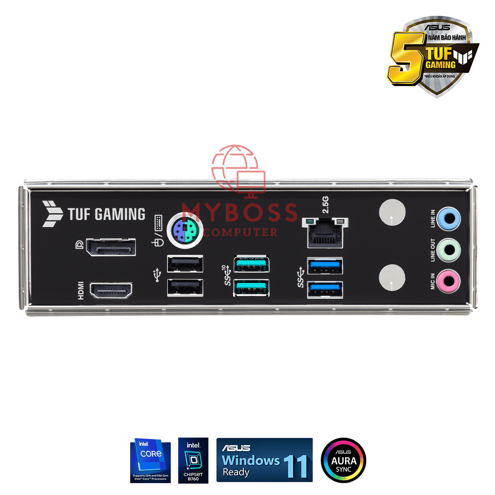 Mainboard ASUS TUF GAMING B760M-E D4 (Intel B760, Socket 1700, m-ATX, 4 khe RAM DDR4)