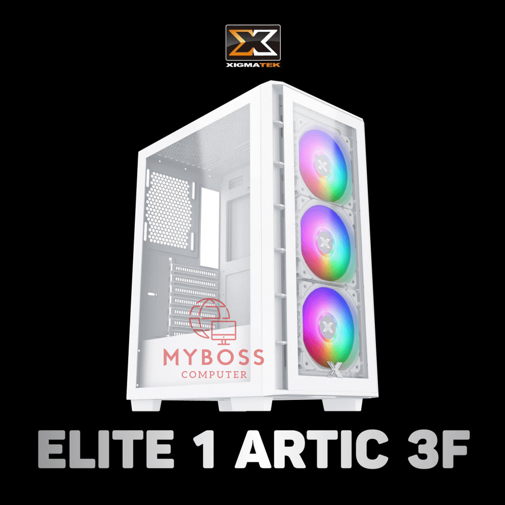 Vỏ Case XIGMATEK ELITE 1 ARTIC 3F - White (Tặng 3 Fan Led RGB)