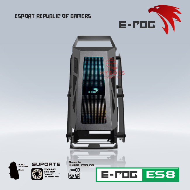 Vỏ Case VSP Esport ROG ES8 - Black (Tặng 3 Fan Led RGB)