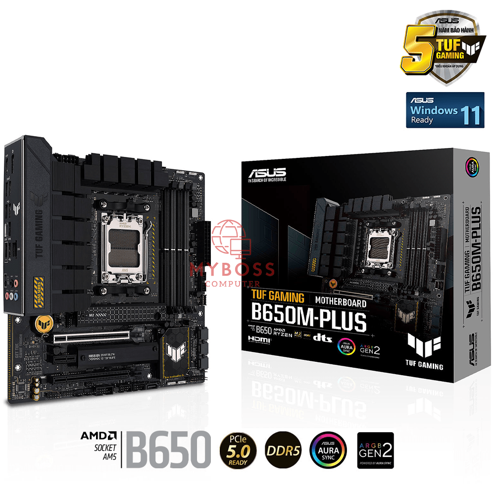 Mainboard ASUS TUF GAMING B650M-PLUS (AMD B650, Socket AM5, m-ATX, 4 khe RAM DDR5)