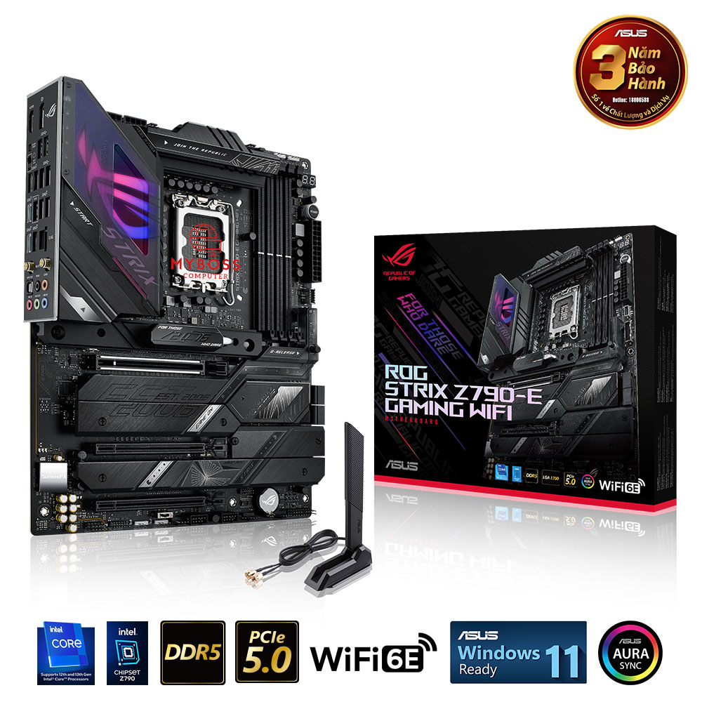 Mainboard ASUS ROG STRIX Z790-E GAMING WIFI (Intel Z790, Socket 1700, ATX, 4 khe RAM DDR5)