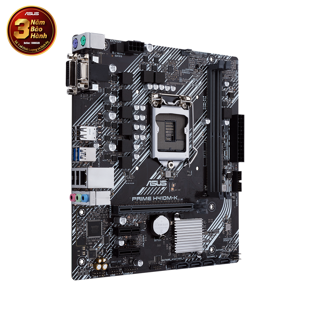 Mainboard ASUS PRIME H410M-K (Intel H410, Socket 1200, m-ATX, 2 khe Ram DDR4)