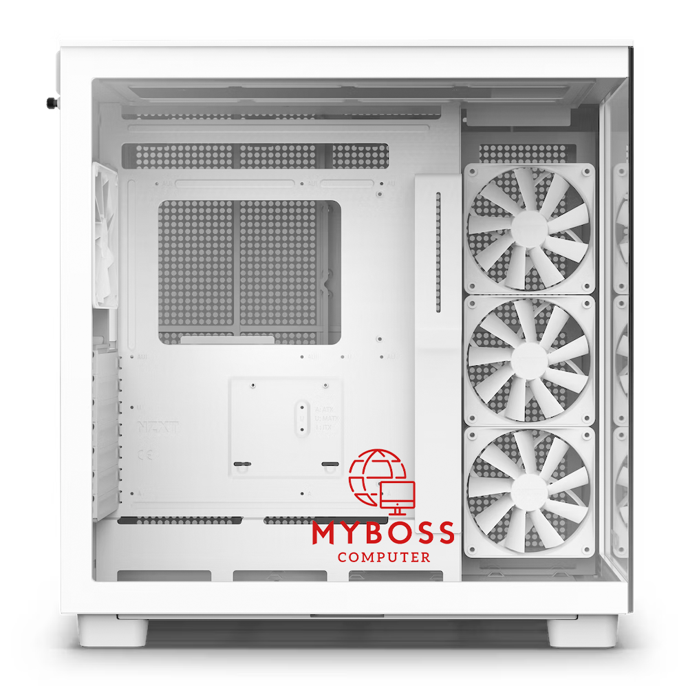 Vỏ Case NZXT H9 Flow - White/ Được Lắp Sẵn 4 Fan Ko Led