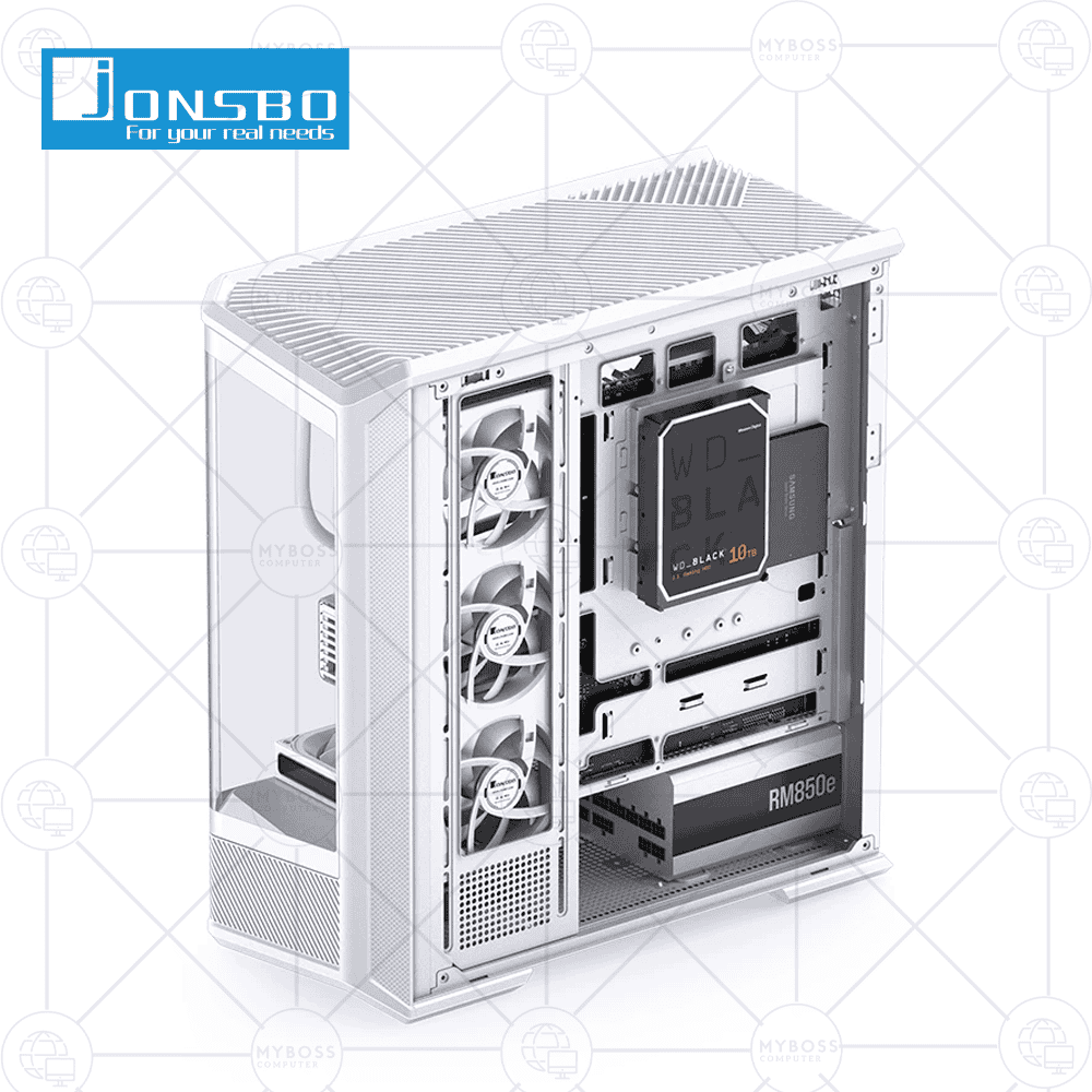 Vỏ Case Jonsbo D400 White - ATX (No Fan)