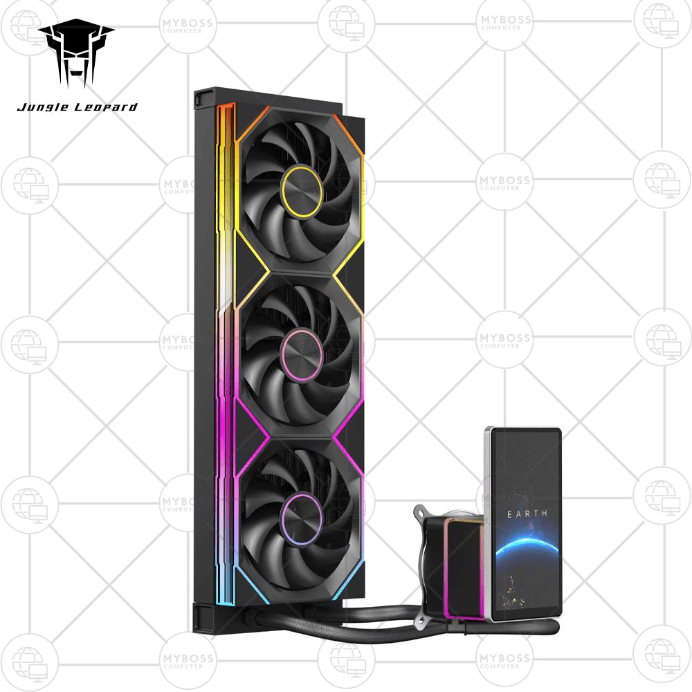 Tản Nhiệt Nước AIO Jungle Leopard Pro Flow 360 ARGB - Black (Màn Hình LCD Tuỳ Chỉnh)