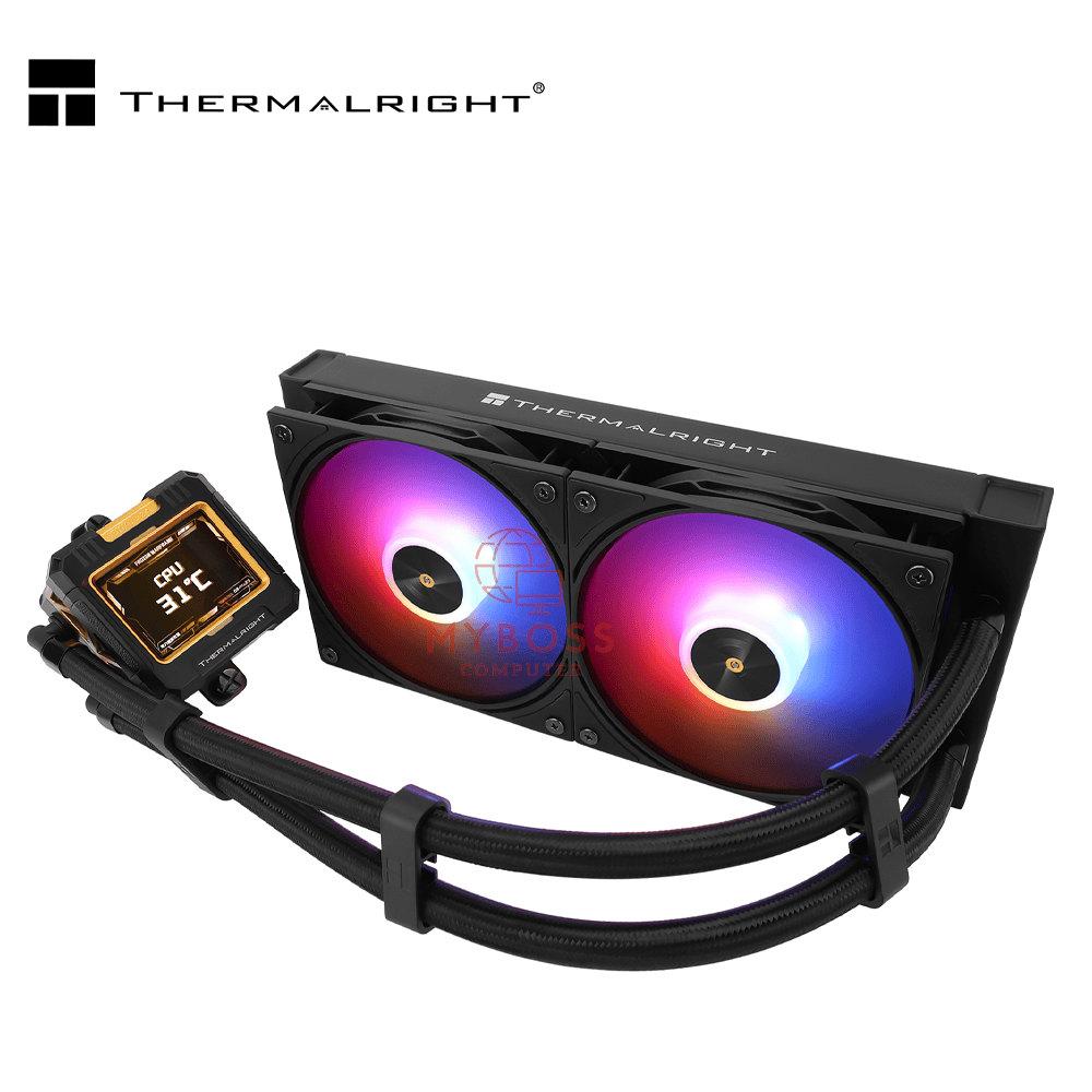 Tản Nhiệt Nước AIO Thermalright Frozen Warframe 240 ARGB - Black (Màn Hình LCD Hiển Thị Thông Số)