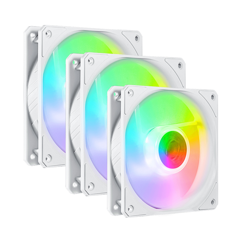 Fan Case CoolerMaster SickeFlow 120 ARGB WHITE Edition 3 in 1 - Bộ 3 Fan