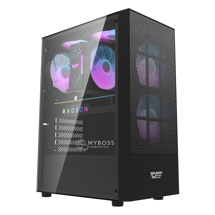 Vỏ Case DarkFlash A290 TG - Black (tặng 3 fan led RGB)