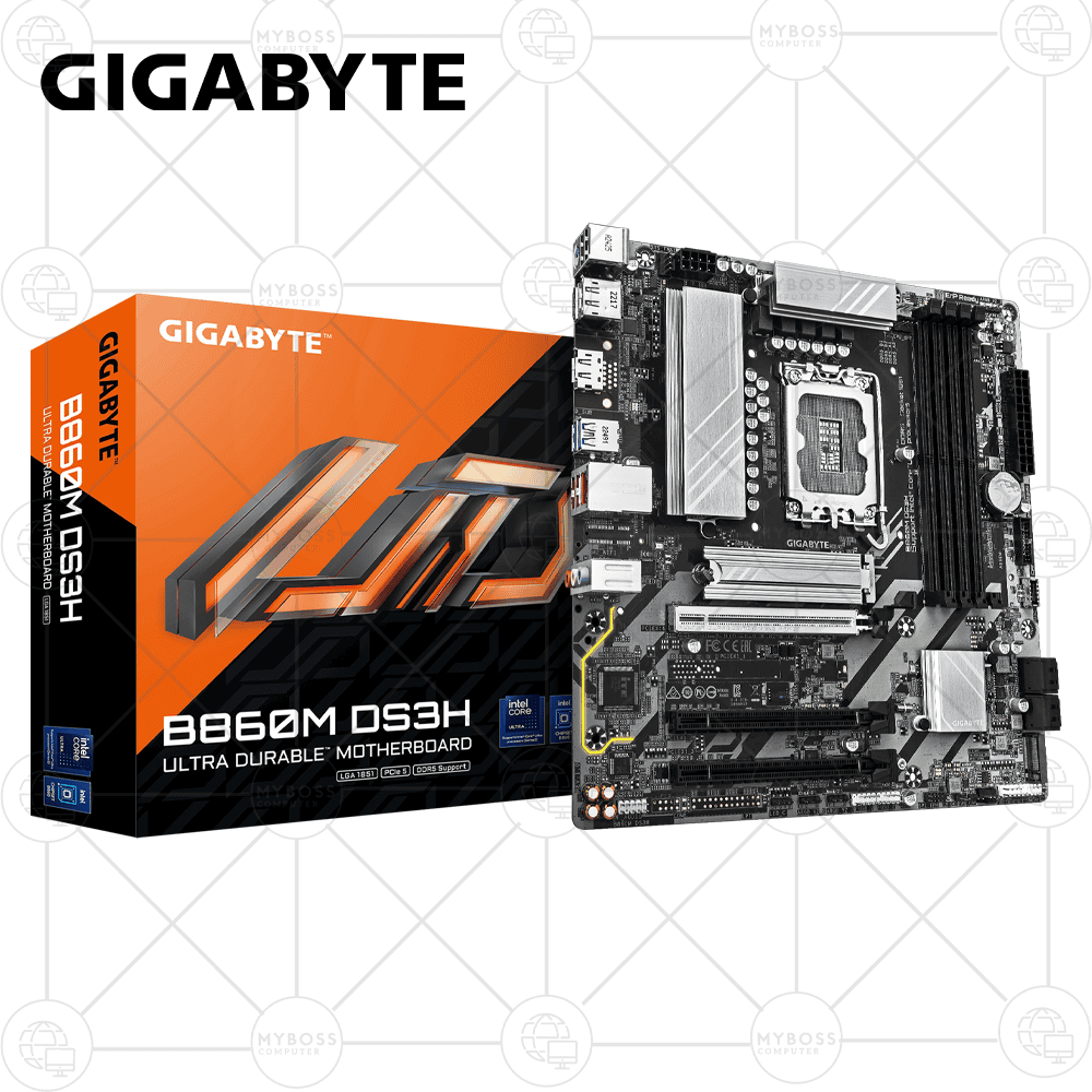 Mainboard Gigabyte B860M DS3H DDR5 (Intel B860, Socket 1851, m-ATX, 4 khe RAM DDR5)